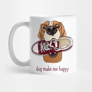 life with a dog. Dog make me happy Mug